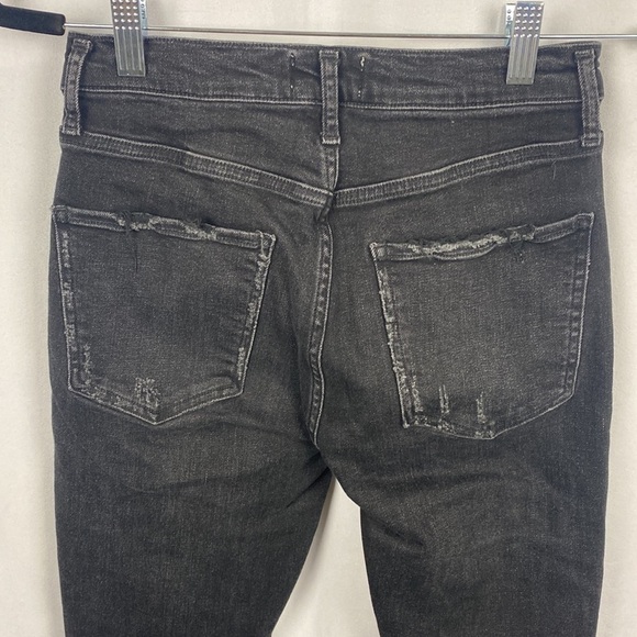 AGOLDE Sophie Mid Rise Skinny Crop Temple - Black Jeans - Size 28 - Picture 12 of 15